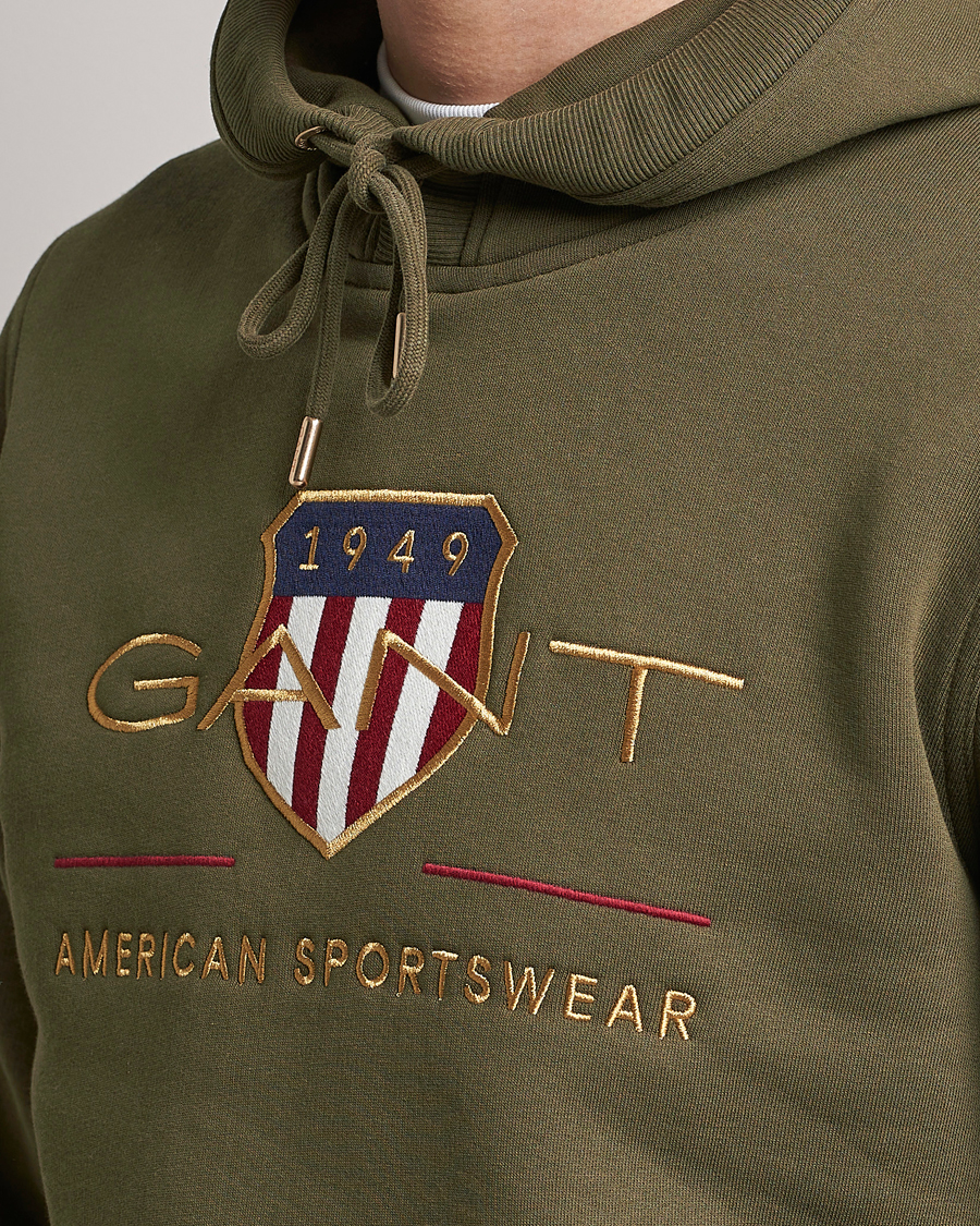 Herre | Trøjer | GANT | Archive Shield Hoodie Racing Green