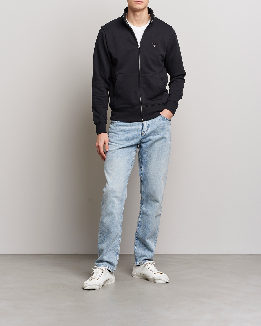 Herre | Trøjer | GANT | Original Shield Logo Full-Zip Sweater Black