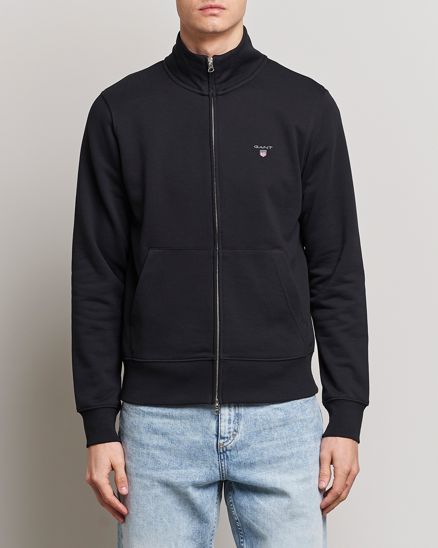 Herre | Full-zip | GANT | Original Shield Logo Full-Zip Sweater Black