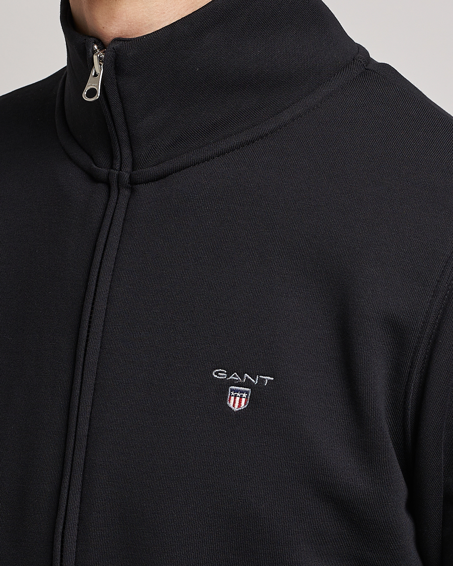 Herre | Trøjer | GANT | Original Shield Logo Full-Zip Sweater Black