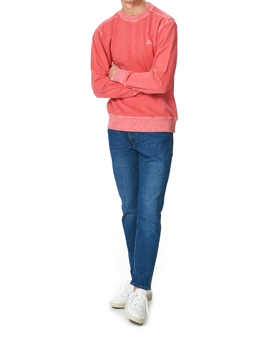 Herre | Trøjer | GANT | Sunbleached Crew Neck Sweatshirts Watermelon Pink