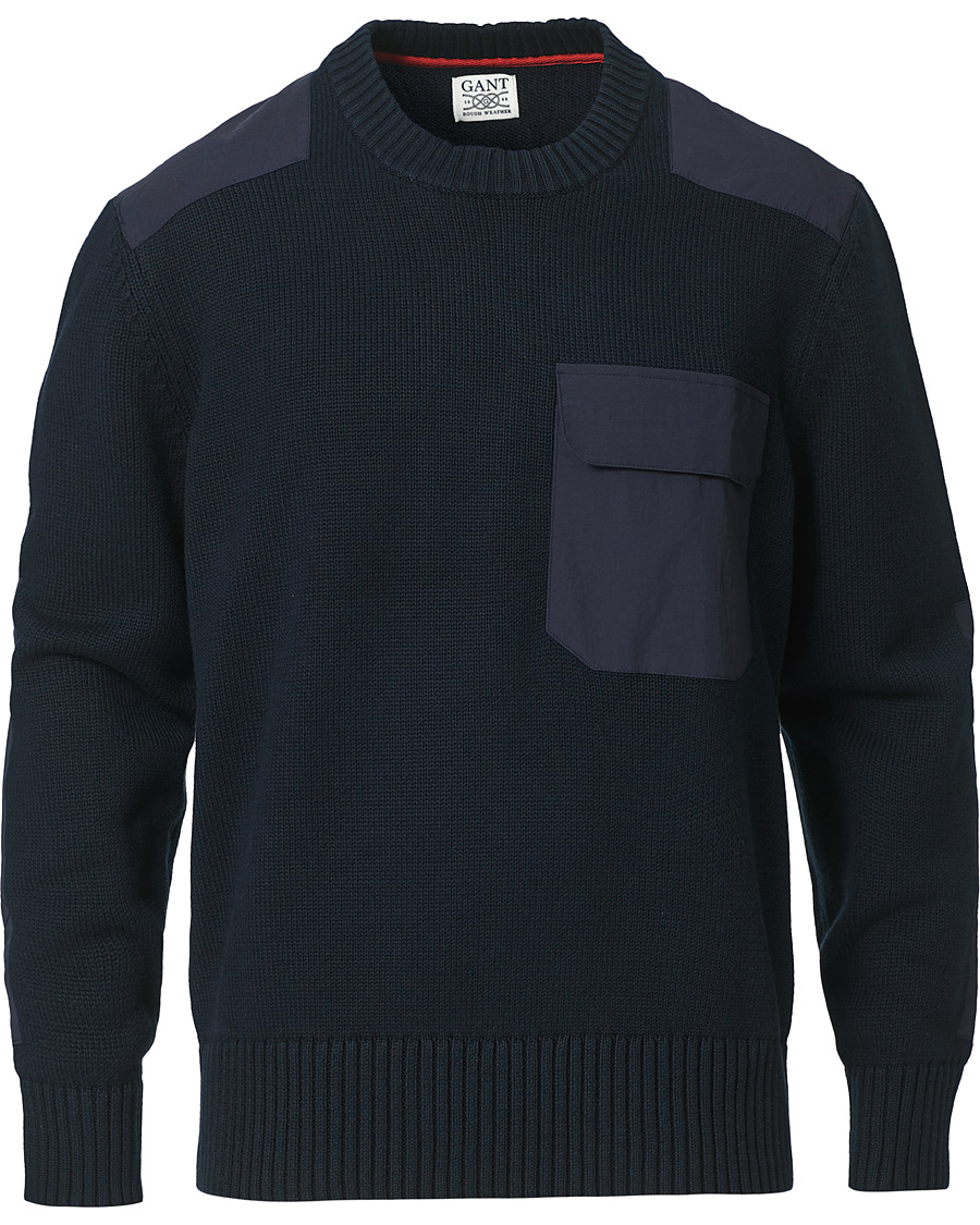 Herre | Trøjer | GANT | Rough Weather Crew Neck Sweater Evening Blue