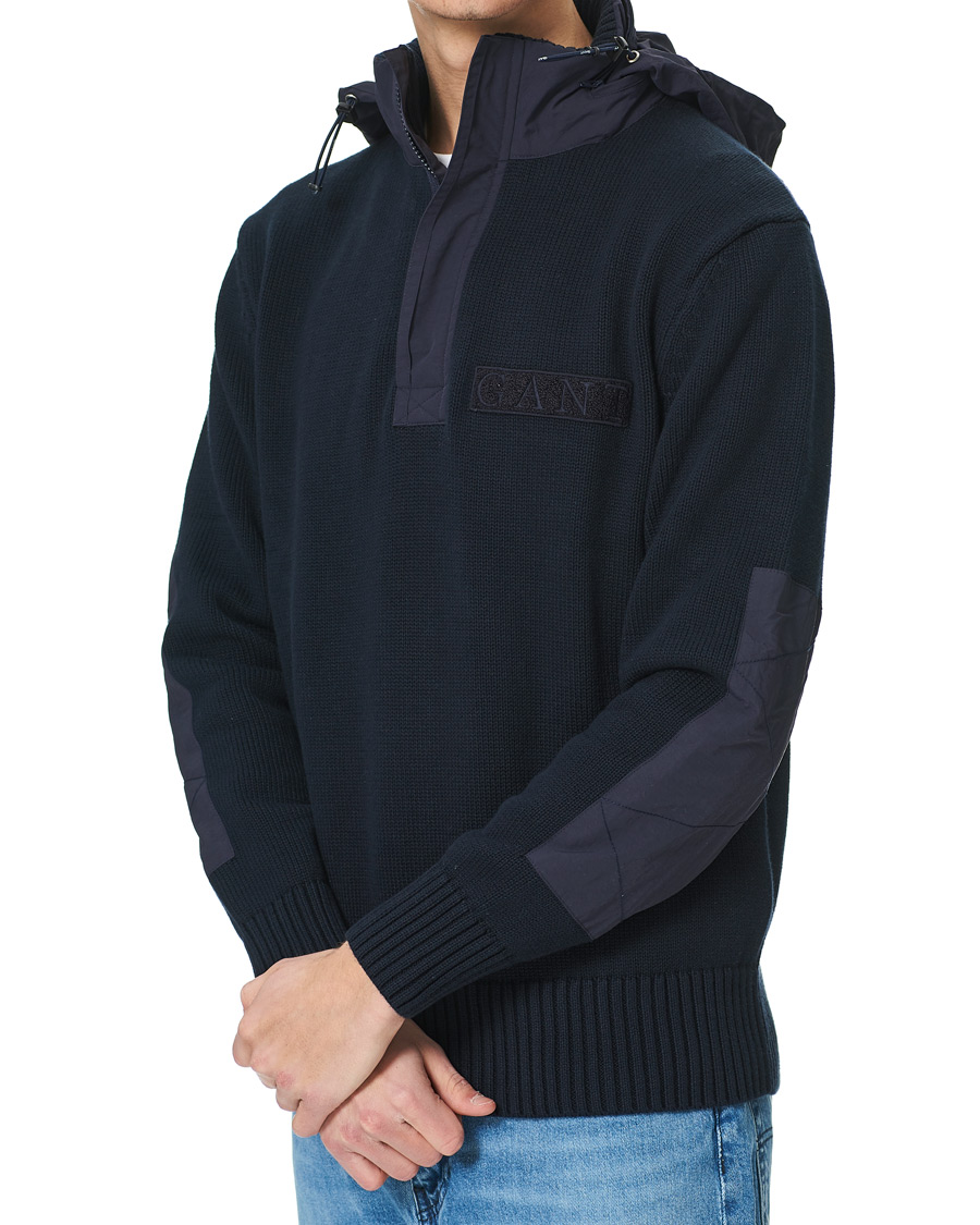 Herre | Trøjer | GANT | Rough Weather Half-Zip Sweater Evening Blue