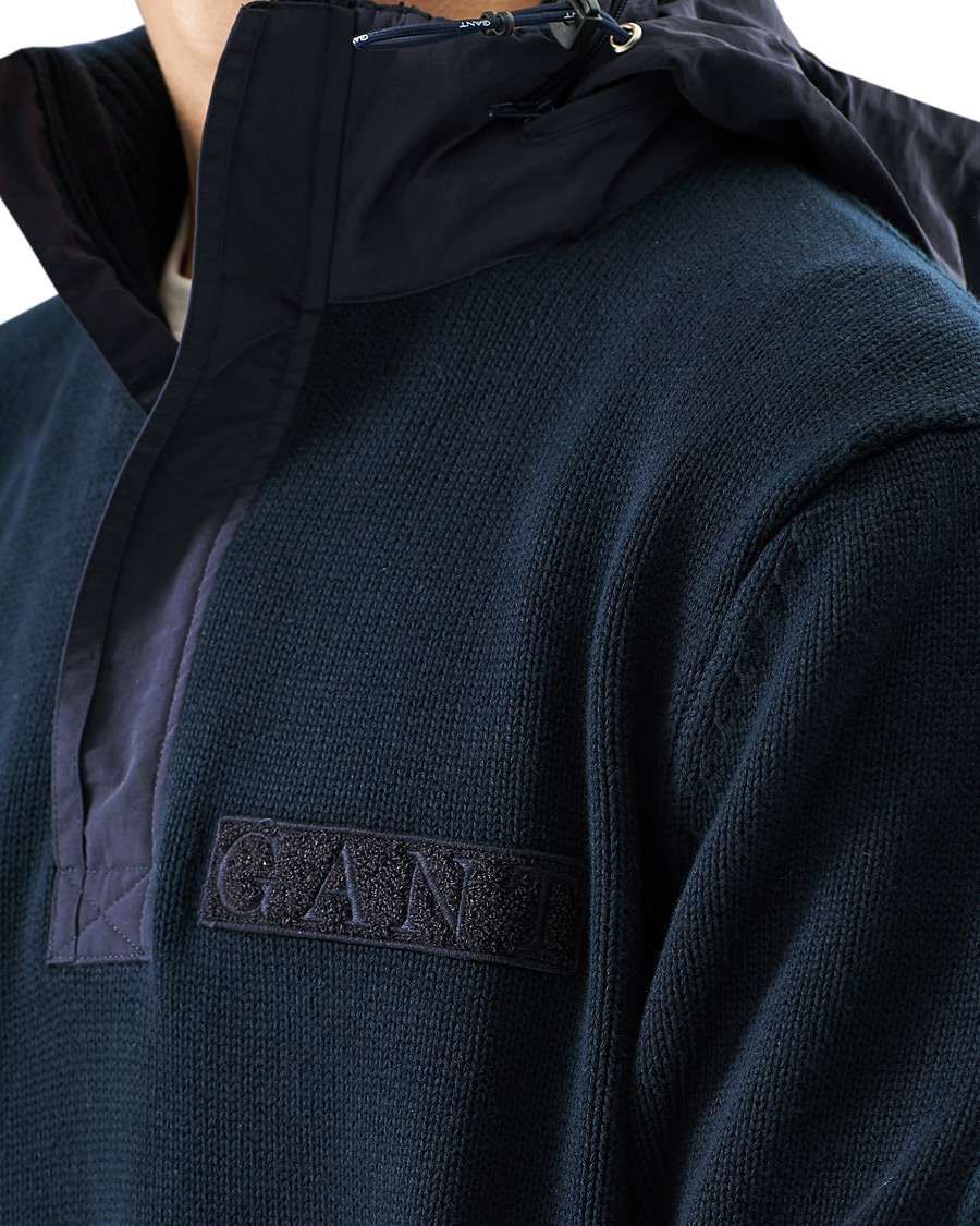Herre | Trøjer | GANT | Rough Weather Half-Zip Sweater Evening Blue
