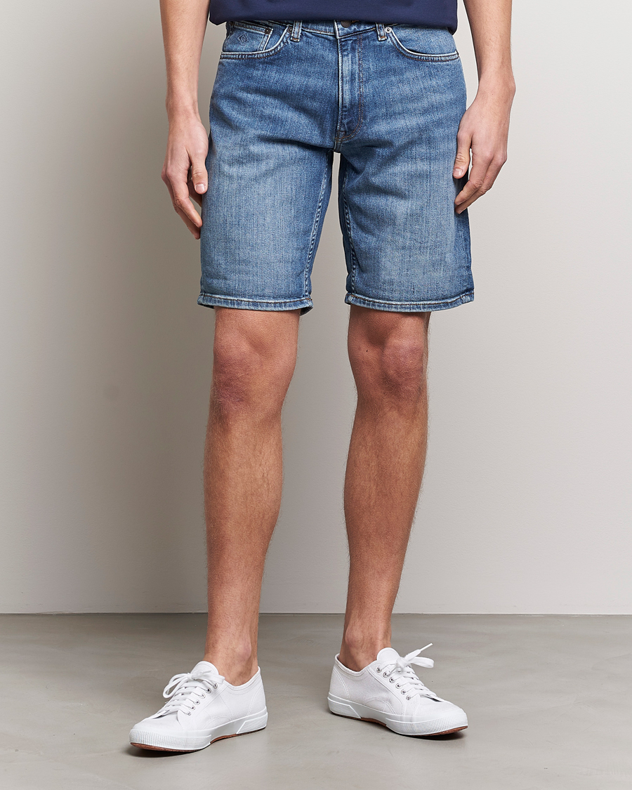 Herre |  | GANT | Arley Denim Shorts Light Blue