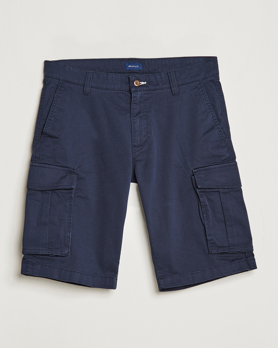 Herre | Shorts | GANT | Relaxed Twill Cargoshorts Marine