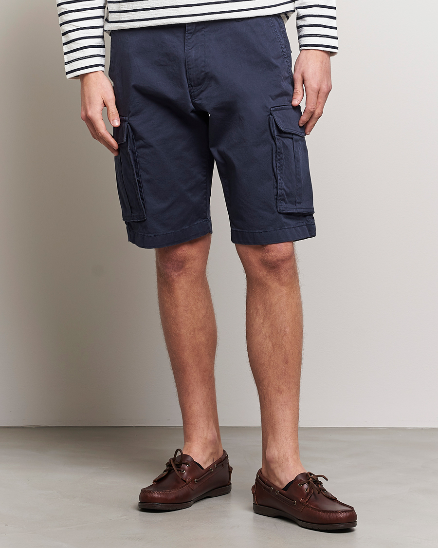 Herre | Shorts | GANT | Relaxed Twill Cargoshorts Marine