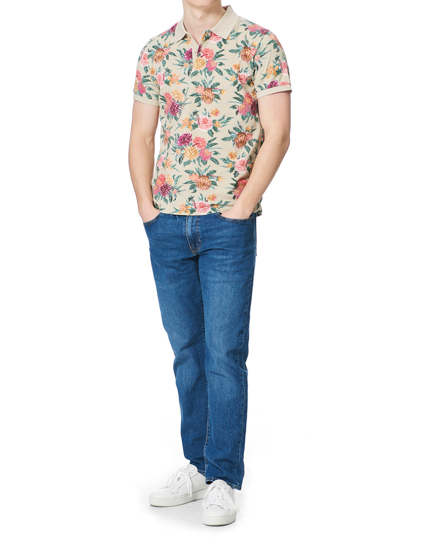 Herre | Polotrøjer | GANT | Dalia Printed Flower Polo Plaza Taupe