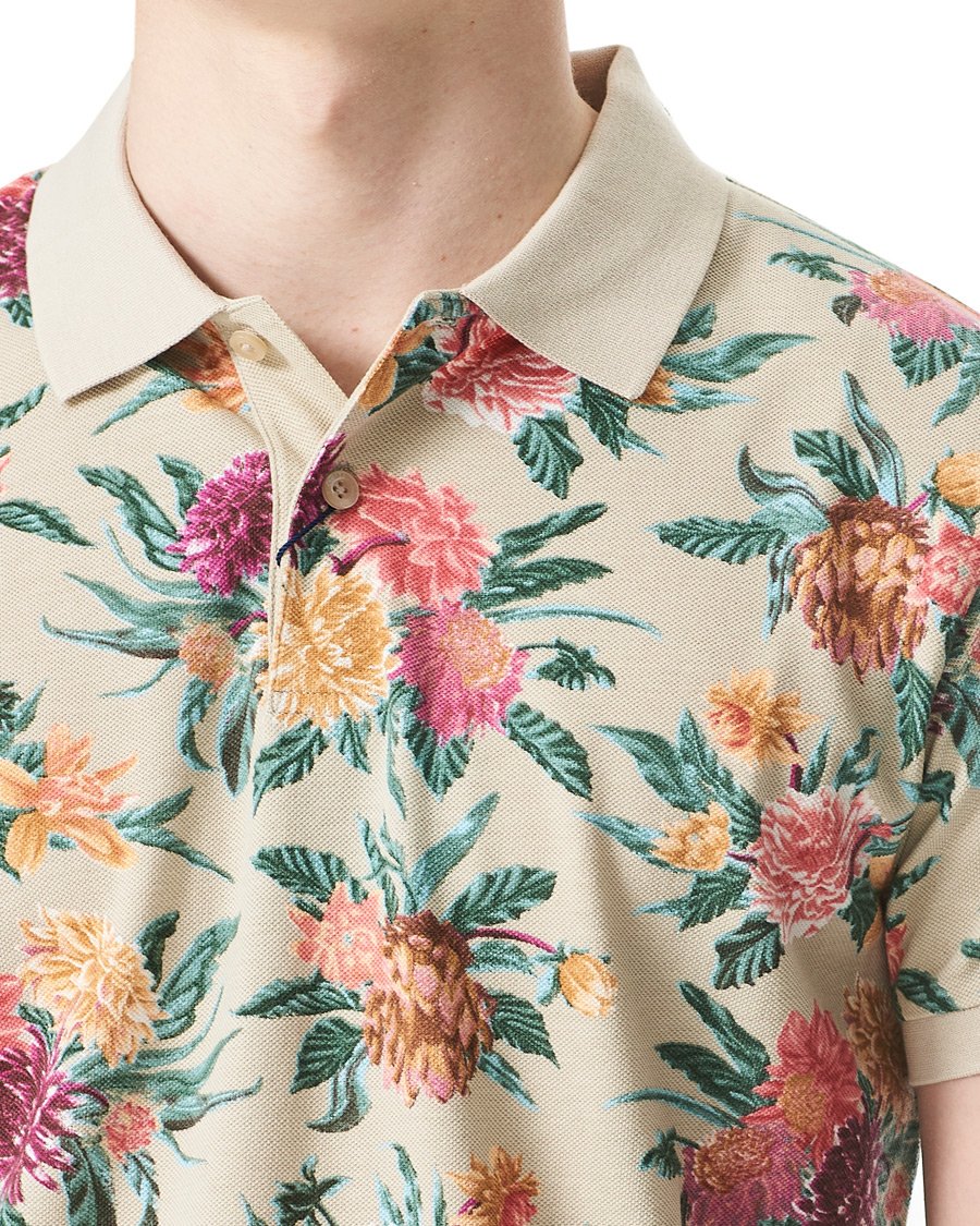 Herre | Polotrøjer | GANT | Dalia Printed Flower Polo Plaza Taupe