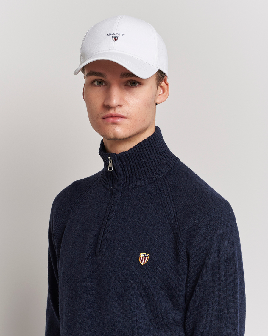 Herre | GANT High Cotton Twill Cap White | GANT | High Cotton Twill Cap White