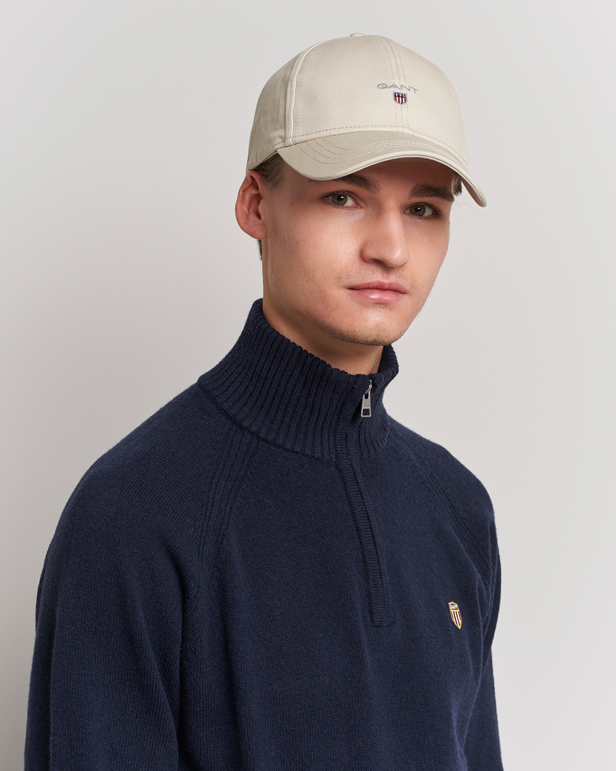 Herre | GANT High Cotton Twill Cap Putty | GANT | High Cotton Twill Cap Putty