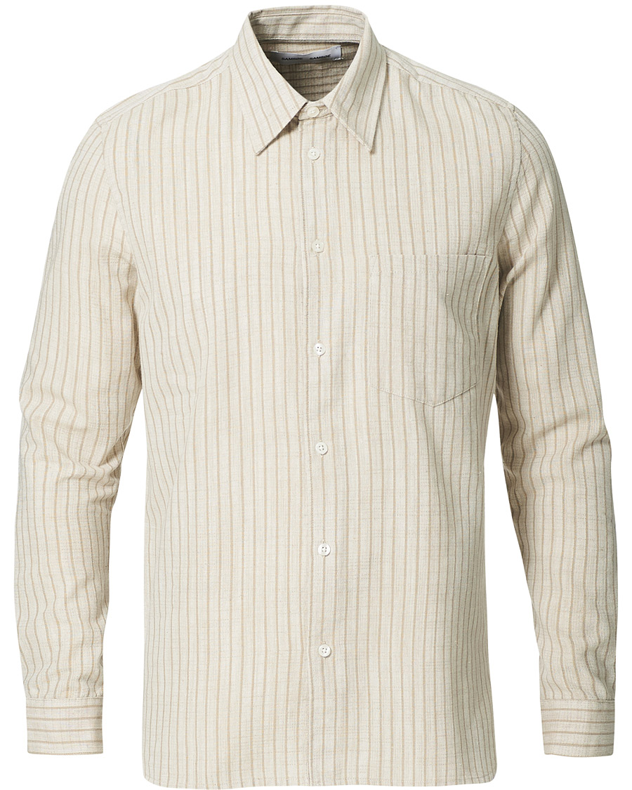 Herre | Skjorter | Samsøe Samsøe | Samsøe & Samsøe Liam Cotton Linen Shirt Pure Cashmere