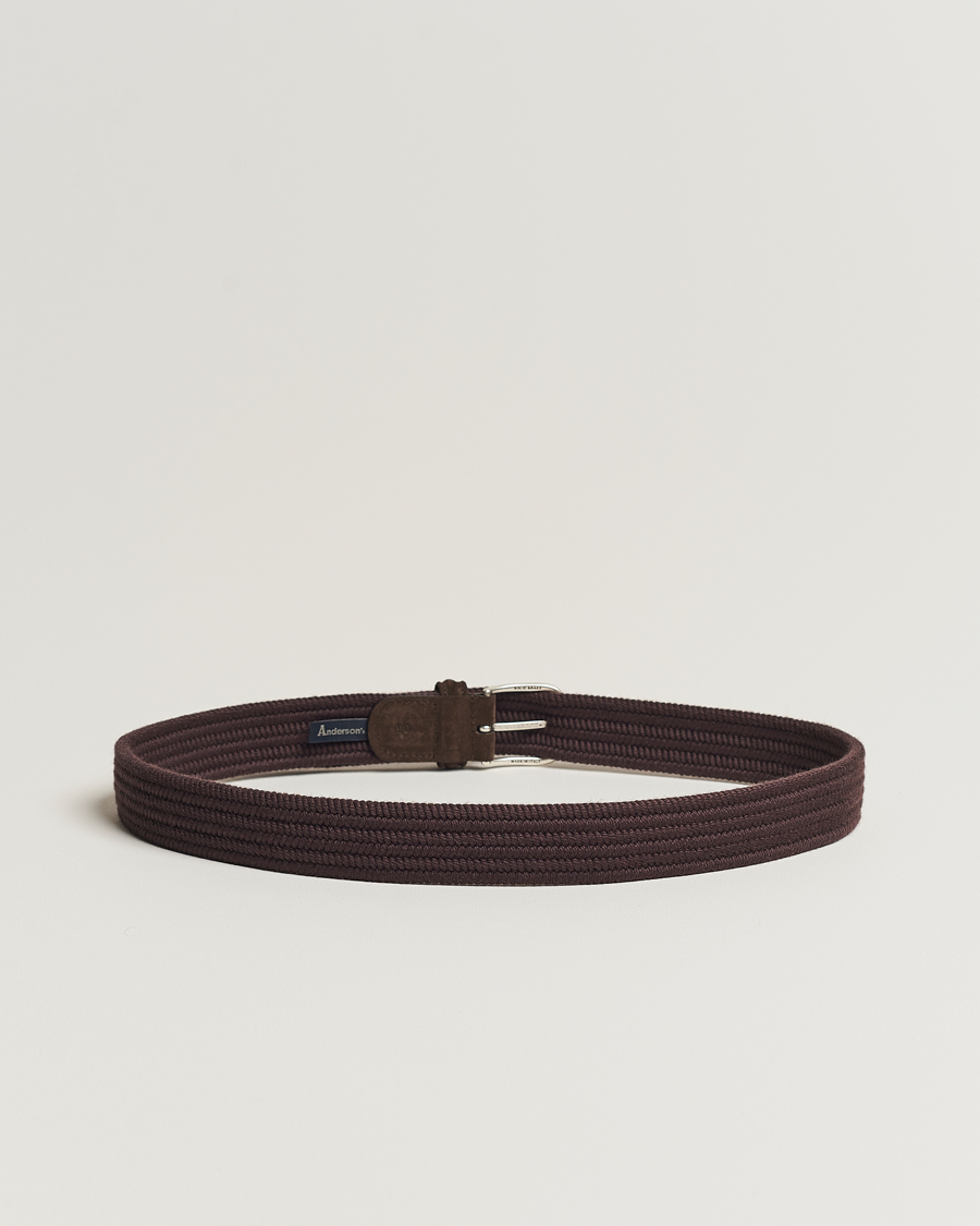 Herre | Flettede bælter | Anderson's | Braided Wool Belt Brown