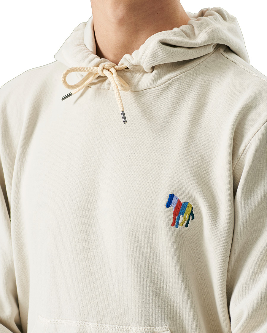 Herre | Trøjer | PS Paul Smith | Embroidered Zebra Hoodie Off White