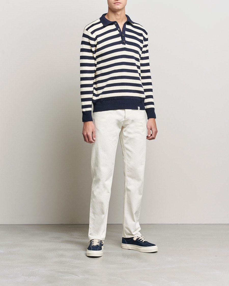 Herre | Trøjer | Peregrine | Richmond Knitted Rugby Shirt Navy/White