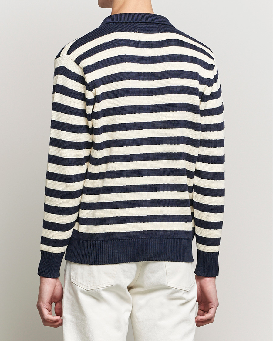 Herre | Trøjer | Peregrine | Richmond Knitted Rugby Shirt Navy/White