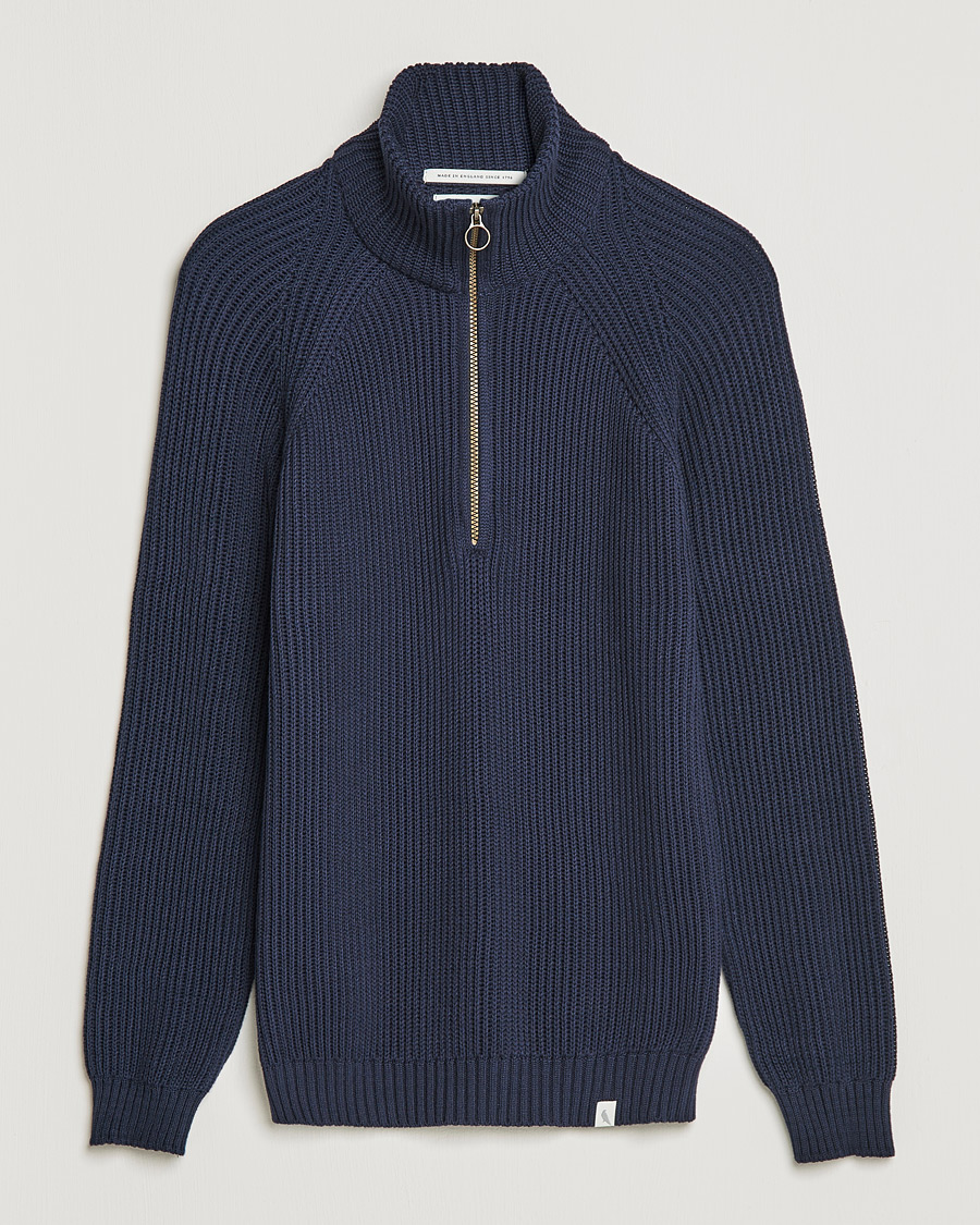 Herre | Trøjer | Peregrine | Felix Quarter Zip Jumper Navy