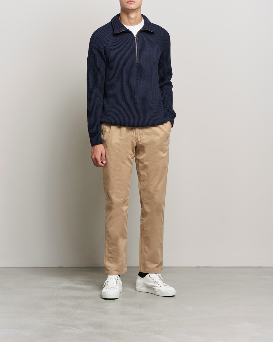 Herre | Trøjer | Peregrine | Felix Quarter Zip Jumper Navy