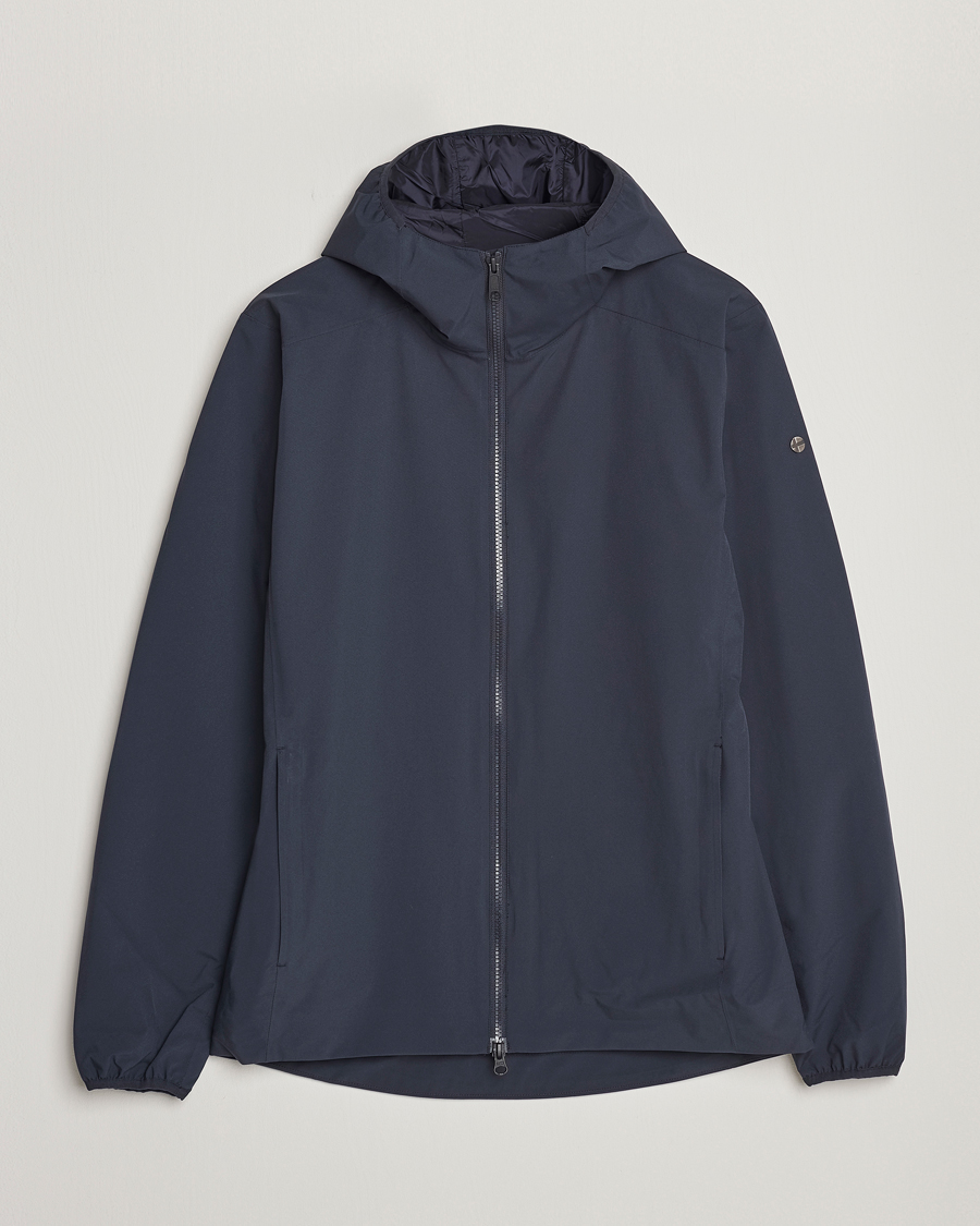 Herre |  | Scandinavian Edition | Hood Waterproof Jacket Midnight Blue