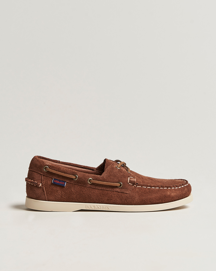 toksicitet skarpt Anemone fisk Sebago Docksides Suede Boat Shoe Dark Brown - CareOfCarl.dk