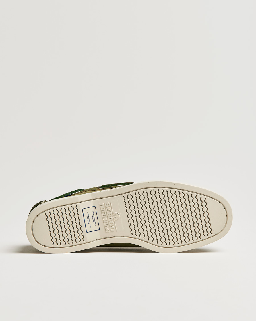Herre | Sebago Docksides Nubuck Boat Shoe Green Military | Sebago | Docksides Nubuck Boat Shoe Green Military