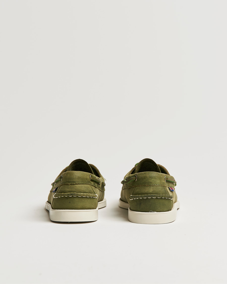 Herre | Sebago Docksides Nubuck Boat Shoe Green Military | Sebago | Docksides Nubuck Boat Shoe Green Military