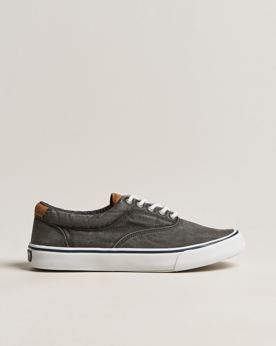 Herre | Sperry Striper II Canvas Sneaker Whased Black | Sperry | Striper II Canvas Sneaker Whased Black