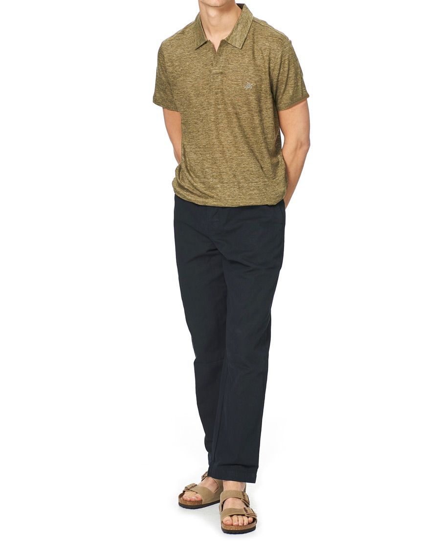 Herre | Polotrøjer | Vilebrequin | Jersey Linen Polo Olive Chine