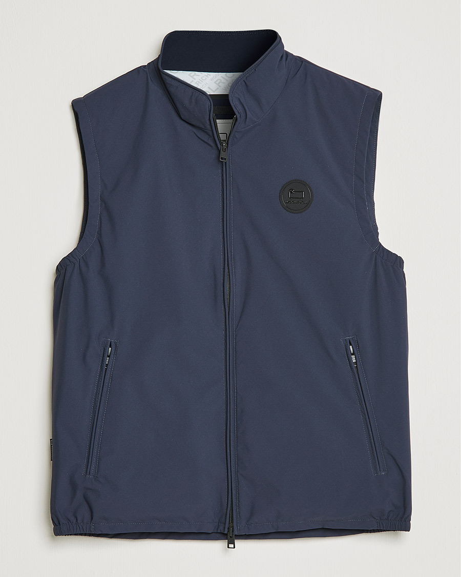 Herre | Jakker | Woolrich | Pacific Padded Vest Melton Blue
