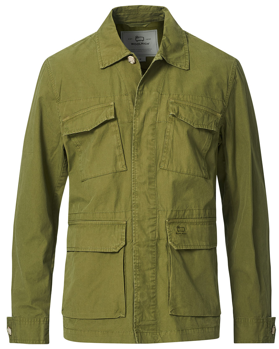Herre | Skjorter | Woolrich | Military Cotton Field Shirt Jacket Ivy Green