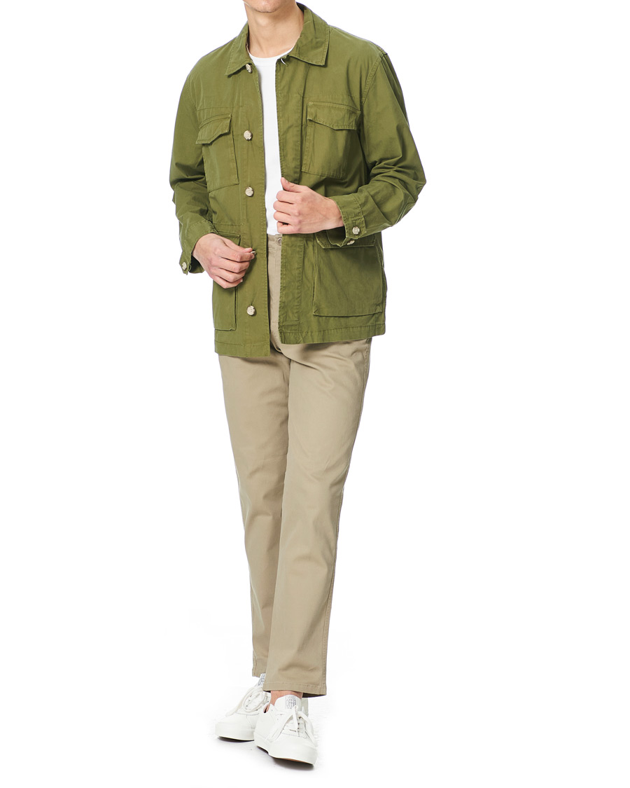 Herre | Skjorter | Woolrich | Military Cotton Field Shirt Jacket Ivy Green