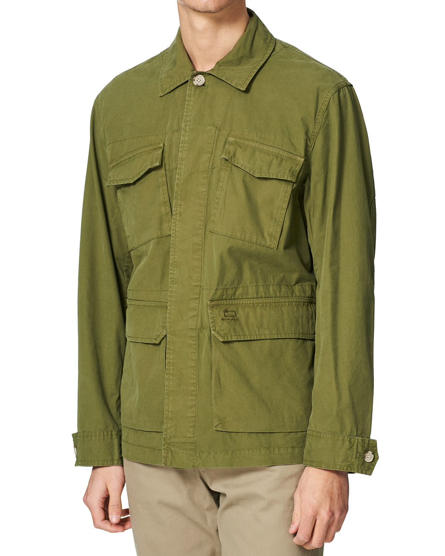 Herre | Skjorter | Woolrich | Military Cotton Field Shirt Jacket Ivy Green