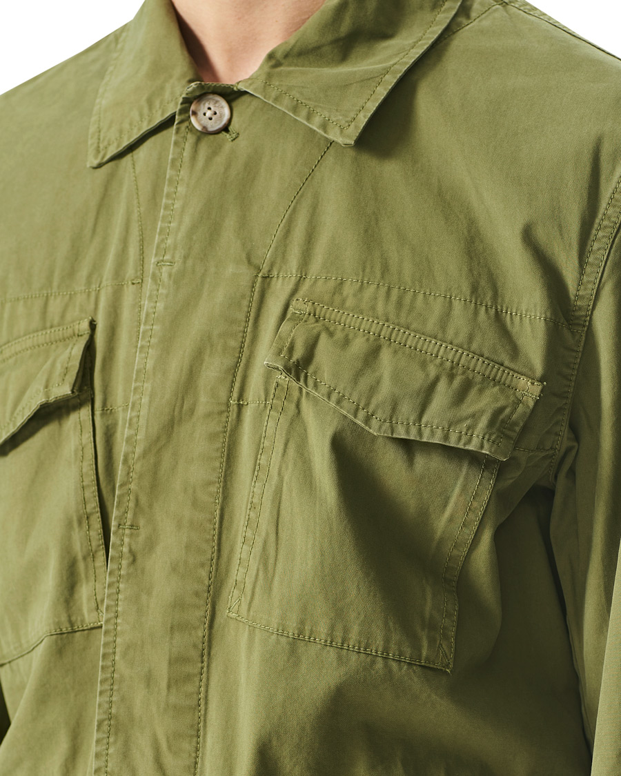 Herre | Skjorter | Woolrich | Military Cotton Field Shirt Jacket Ivy Green