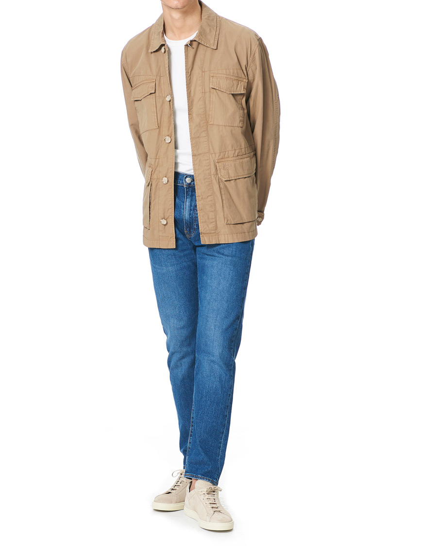 Herre | Skjorter | Woolrich | Military Cotton Field Shirt Jacket Khaki