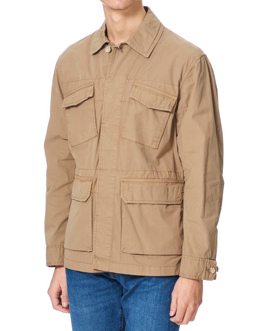 Herre | Skjorter | Woolrich | Military Cotton Field Shirt Jacket Khaki