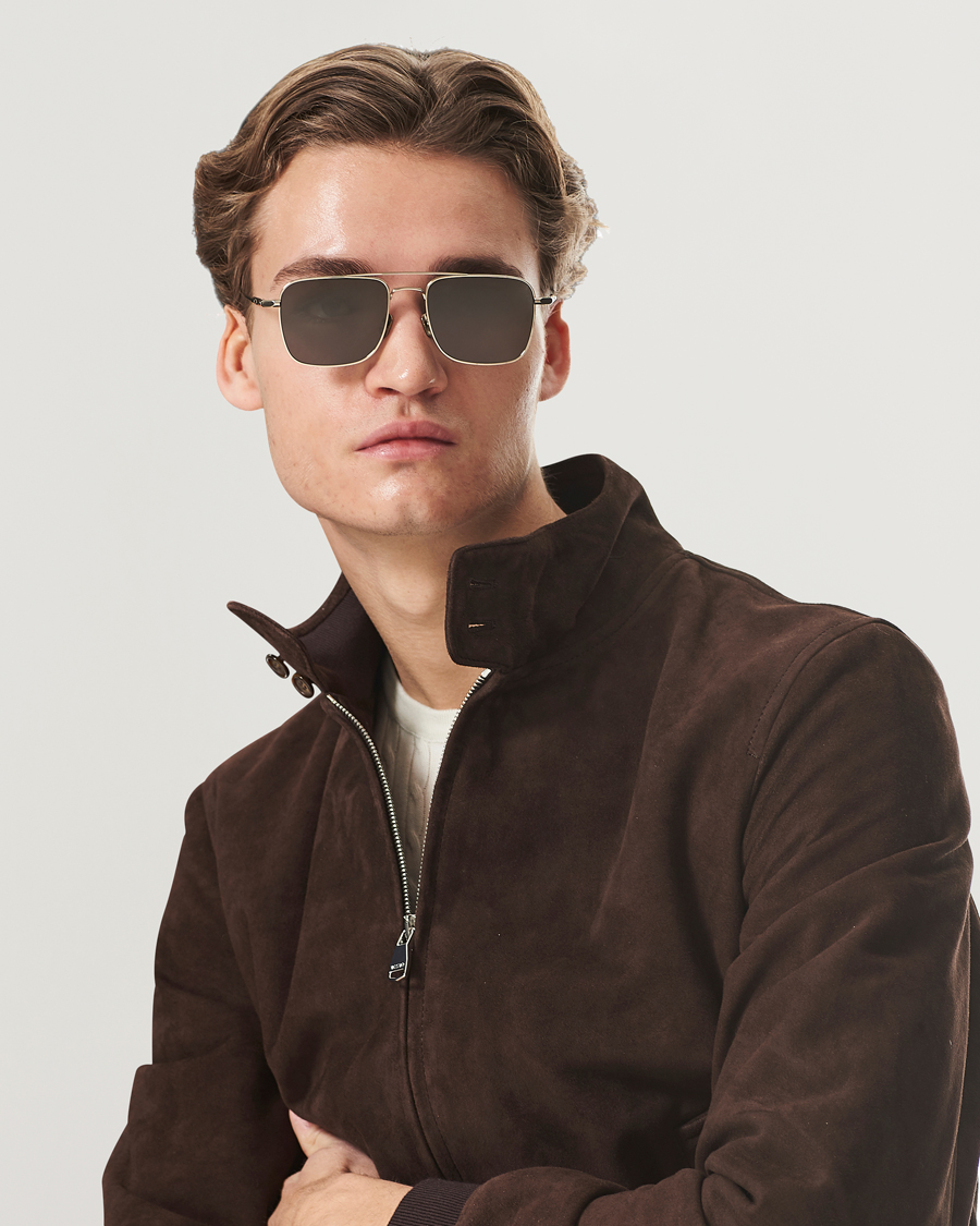 Herre | Udsalg tilbehør | Brioni | BR0101S Sunglasses Gold/Grey