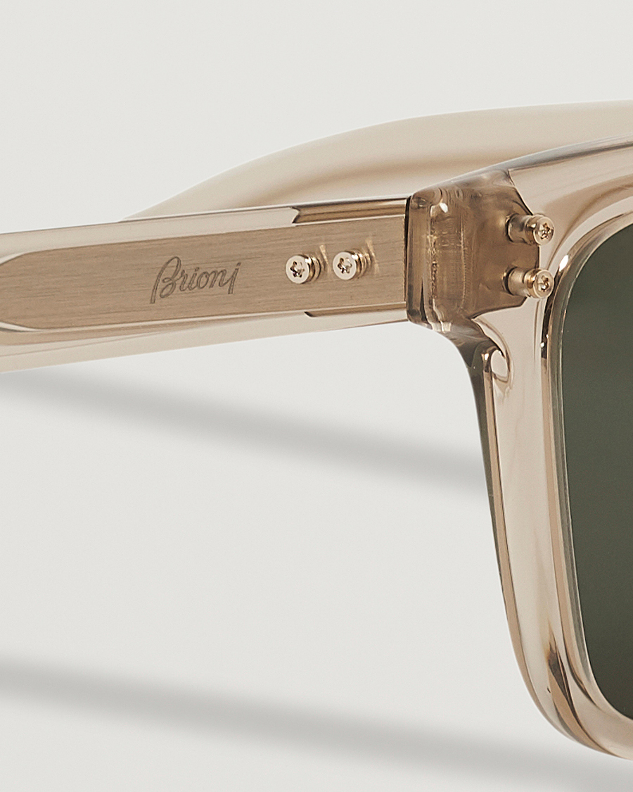 Herre | Brioni BR0099S Sunglasses Beige/Green | Brioni | BR0099S Sunglasses Beige/Green