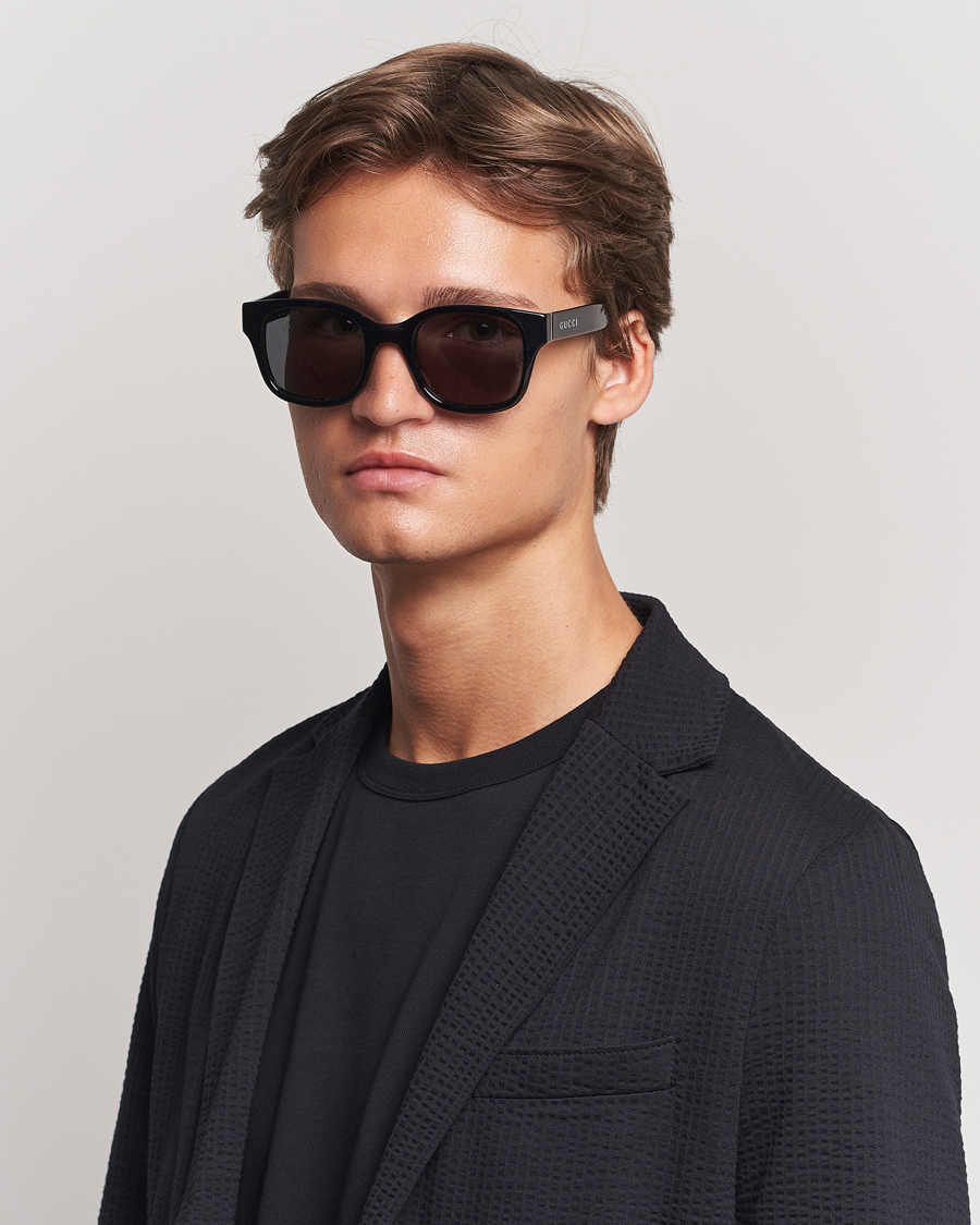 Herr | D-formade solglasögon | Gucci | GG1135S Sunglasses Black/Grey