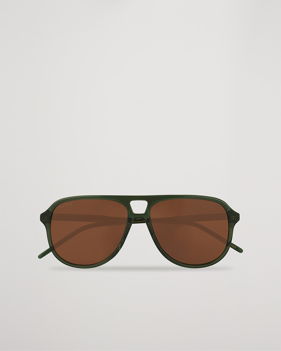 Herre | Gucci GG1156S Sunglasses Green/Brown | Gucci | GG1156S Sunglasses Green/Brown