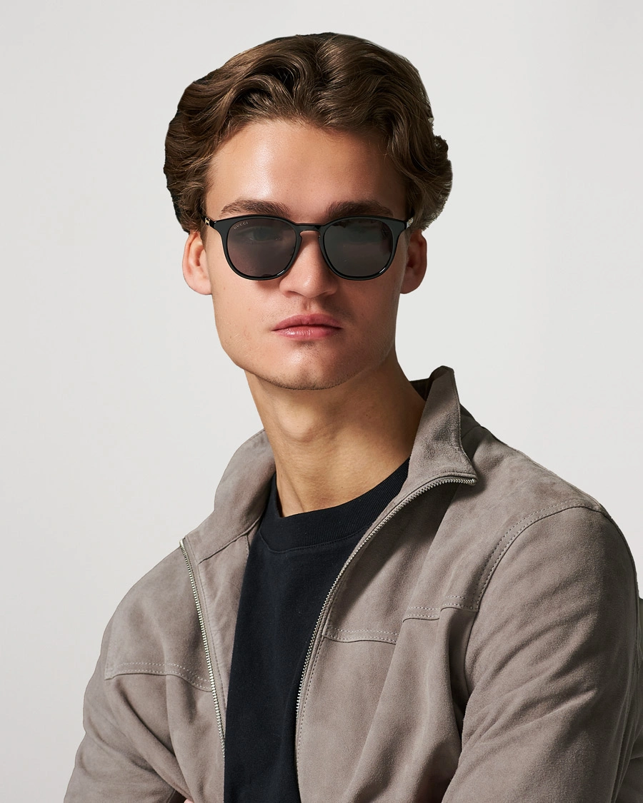 Herre | Runde solbriller | Gucci | GG1157S Sunglasses Black/Grey