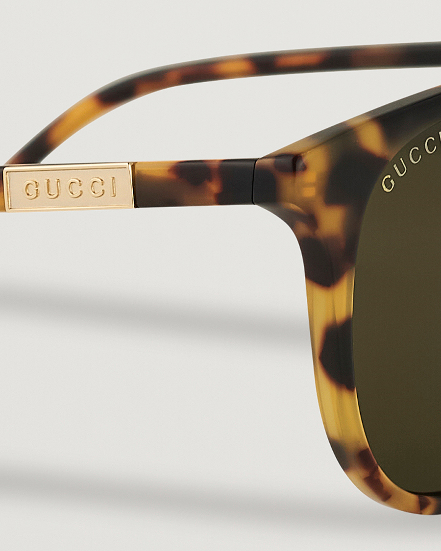 Herre | Gucci GG1157S Sunglasses Havana/Green | Gucci | GG1157S Sunglasses Havana/Green
