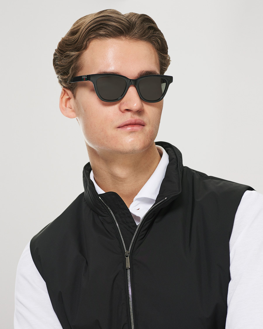 Herre | Gucci GG1116S Sunglasses Black/Grey | Gucci | GG1116S Sunglasses Black/Grey
