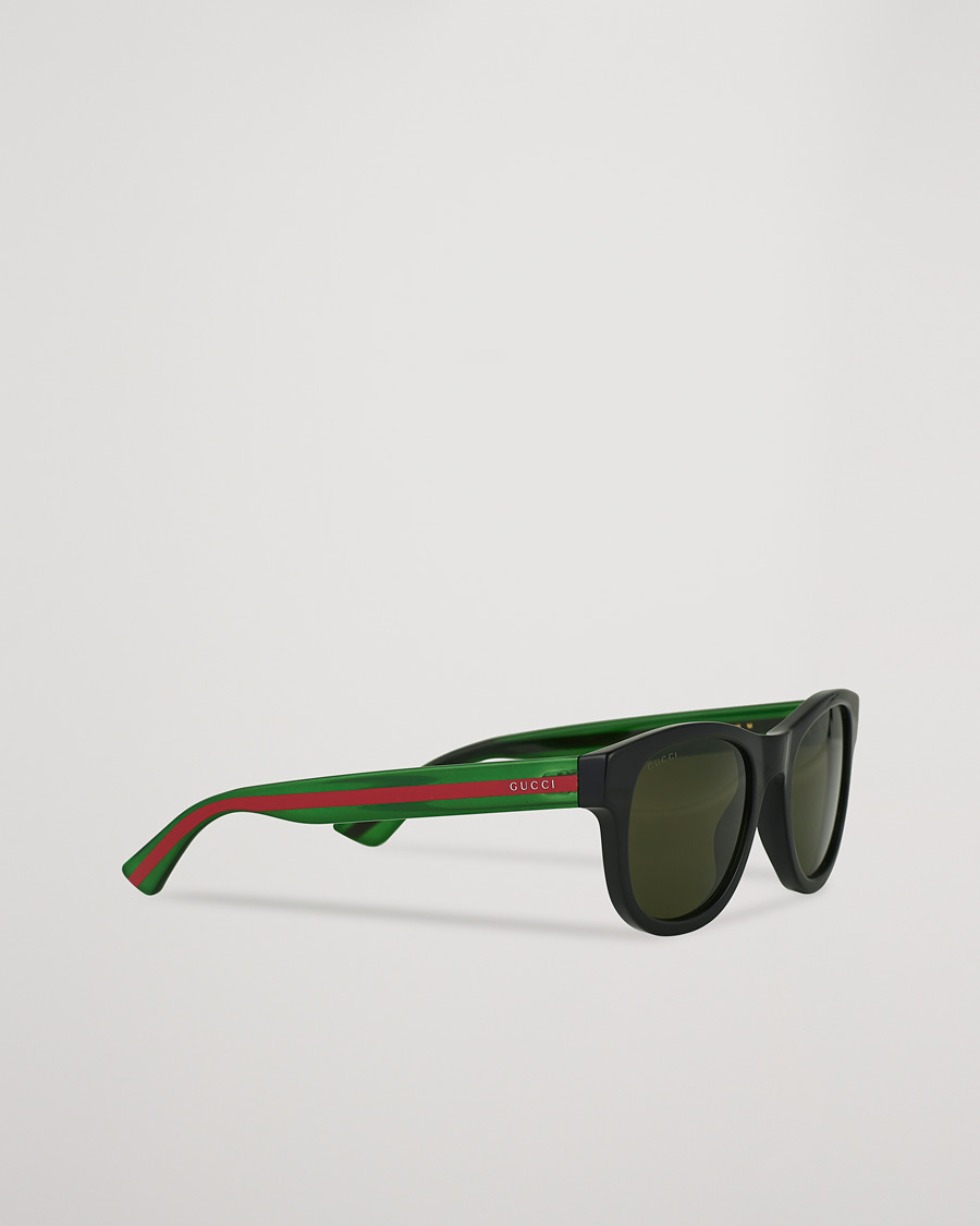 Herre | Gucci GG0003SN Sunglasses Black/Green | Gucci | GG0003SN Sunglasses Black/Green