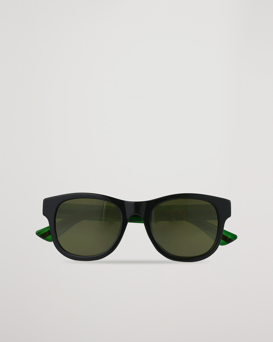 Herre | Gucci GG0003SN Sunglasses Black/Green | Gucci | GG0003SN Sunglasses Black/Green