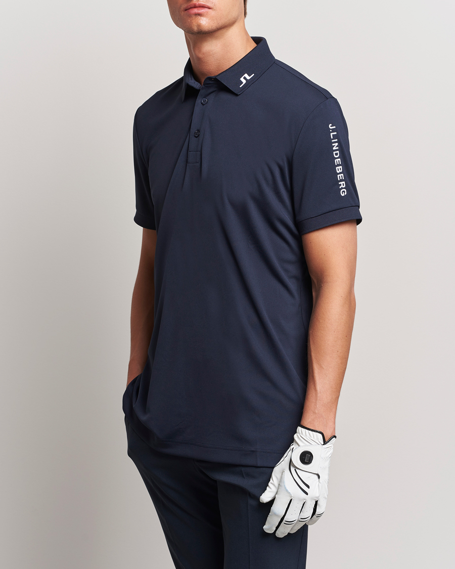 Herre | Golf | J.Lindeberg | Regular Fit Tour Tech Stretch Polo Navy