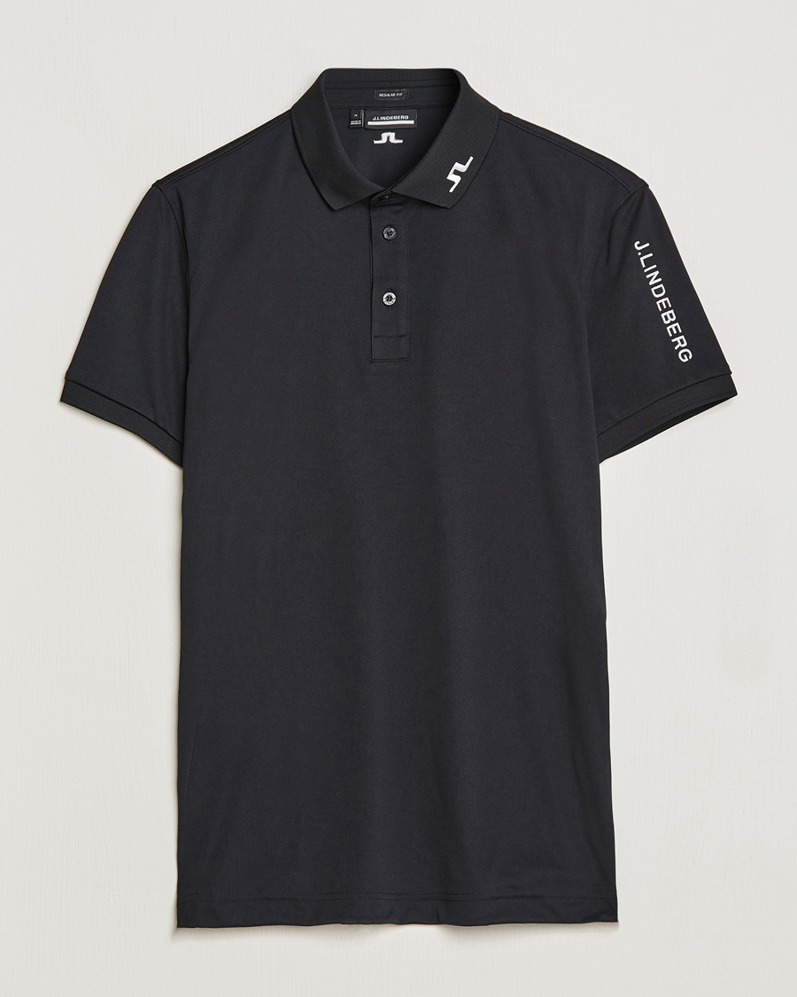 Herre |  | J.Lindeberg | Regular Fit Tour Tech Stretch Polo Black