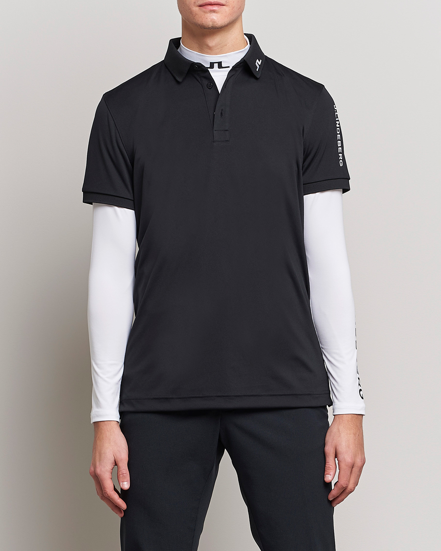 Herr | Kläder | J.Lindeberg | Regular Fit Tour Tech Stretch Polo Black