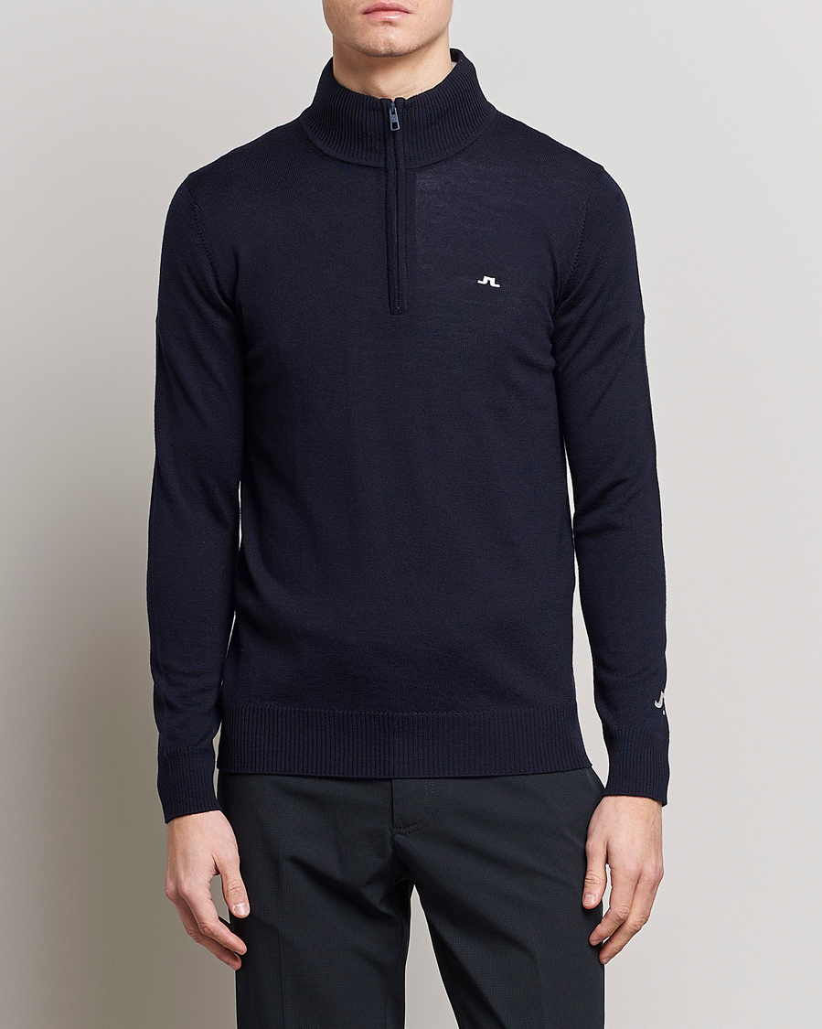 Men |  | J.Lindeberg | Kian Tour Merino Half Zip Navy