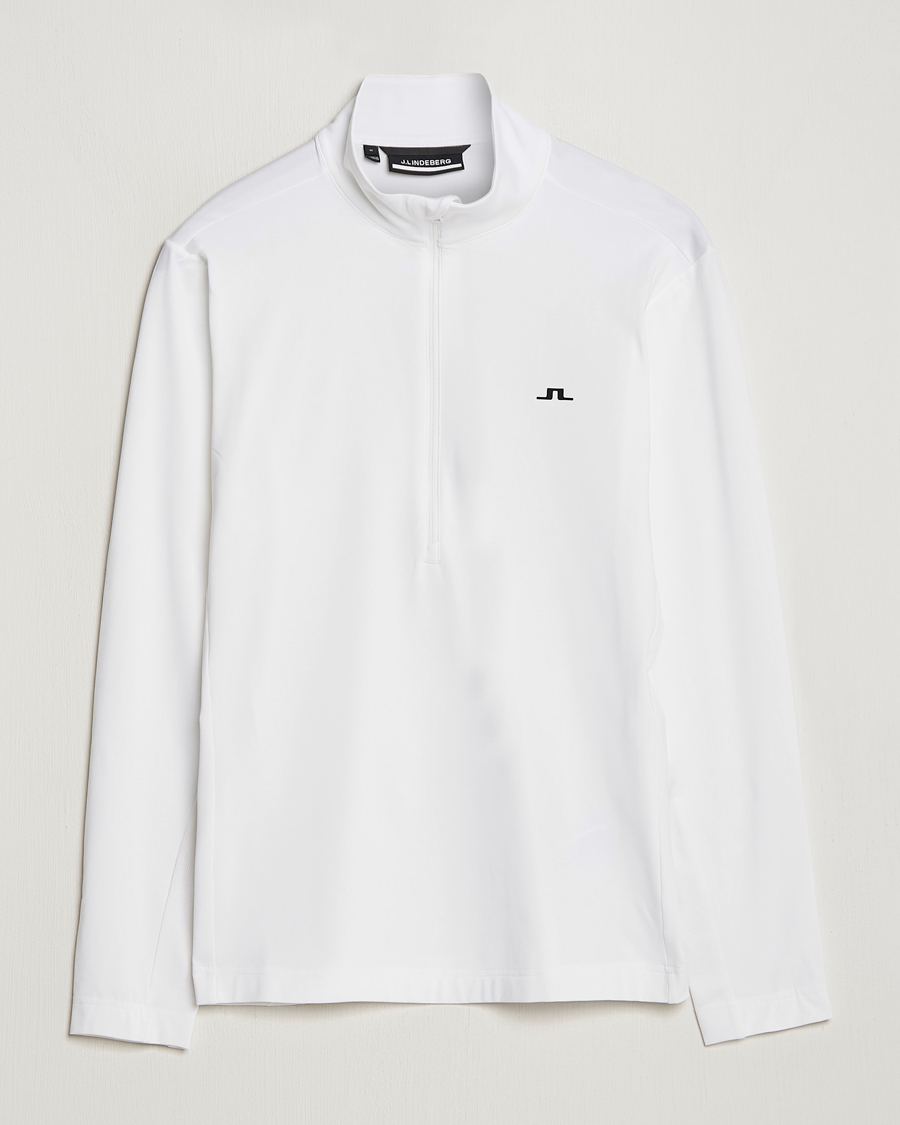 Herre | Trøjer | J.Lindeberg | Luke Jersey Half Zip White
