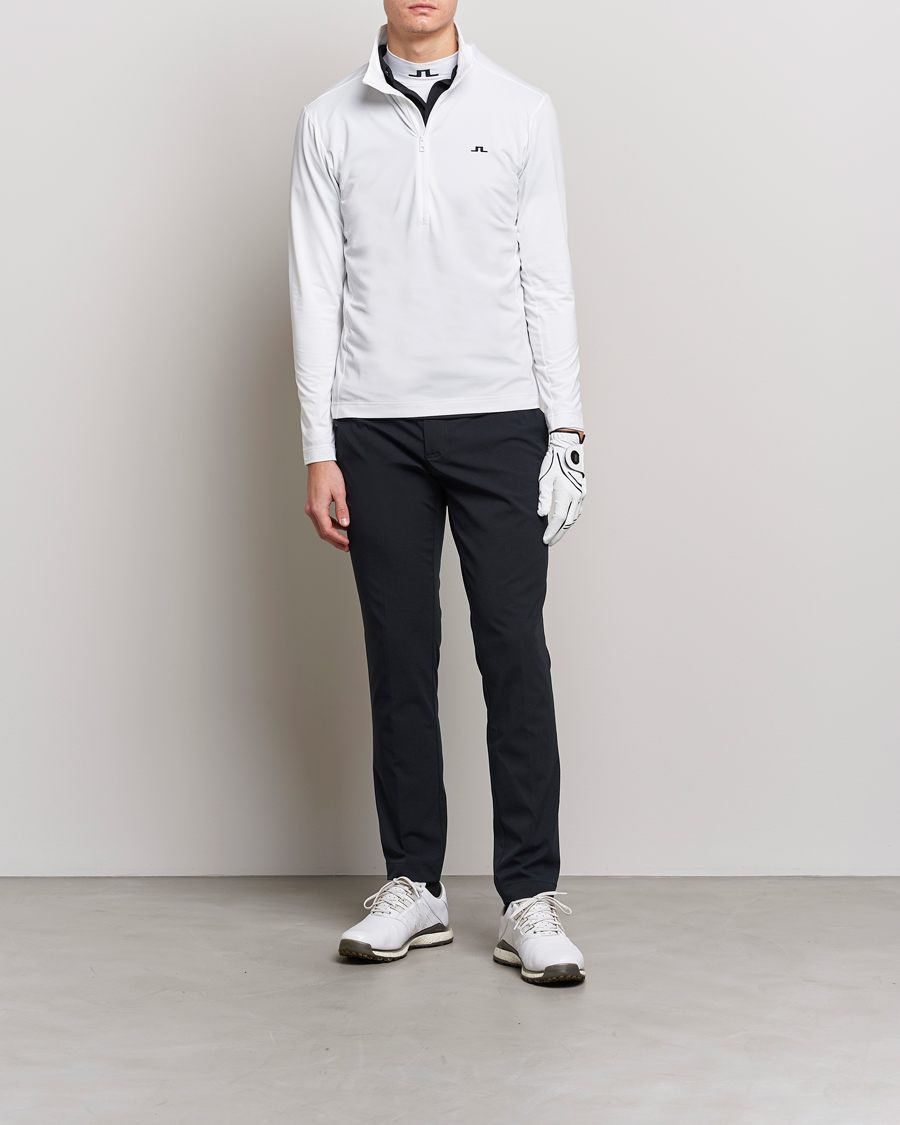 Herre | Trøjer | J.Lindeberg | Luke Jersey Half Zip White